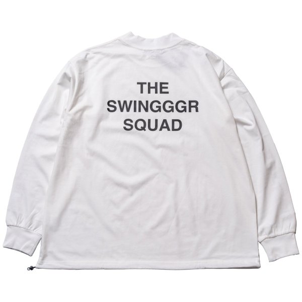 画像2: THE SWINGGGR MOCK NECK L/TEE - B, WHITE (2)