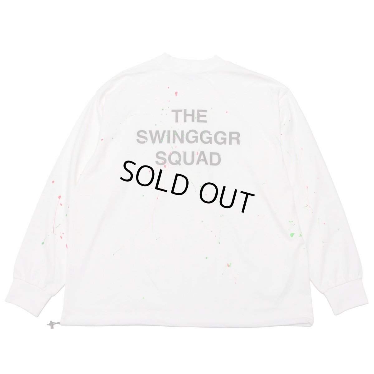 画像2: THE SWINGGGR　MOCK NECK L/TEE - B, PAINTED, WHITE (2)