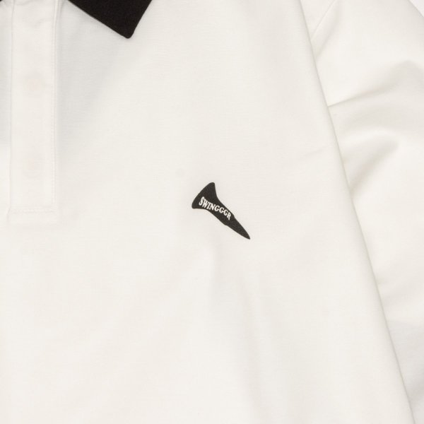 画像5: THE SWINGGGR　SWITCHING JAGUARD LONG POLO, WHITE (5)