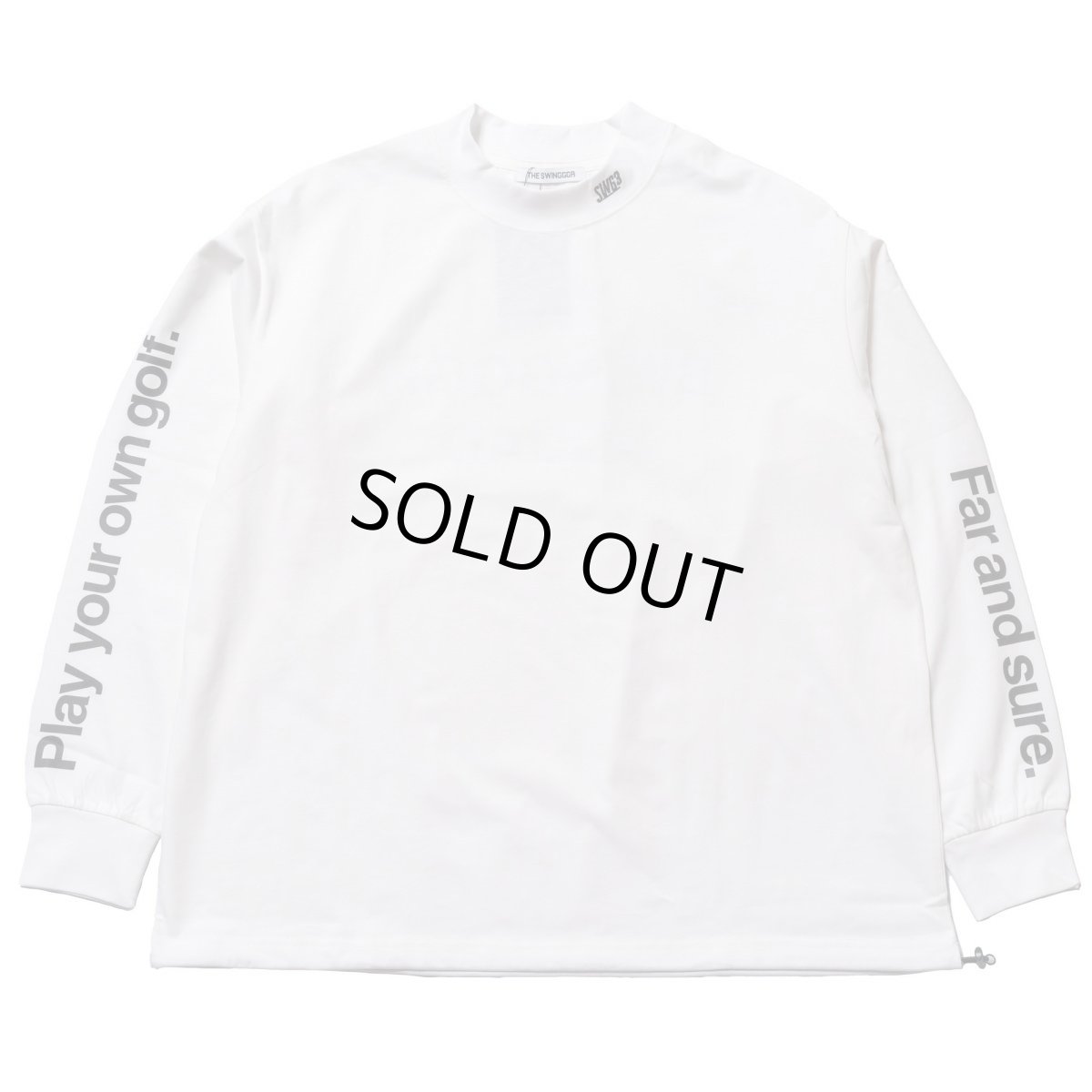 画像1: THE SWINGGGR　MOCK NECK L/TEE - B, WHITE (1)
