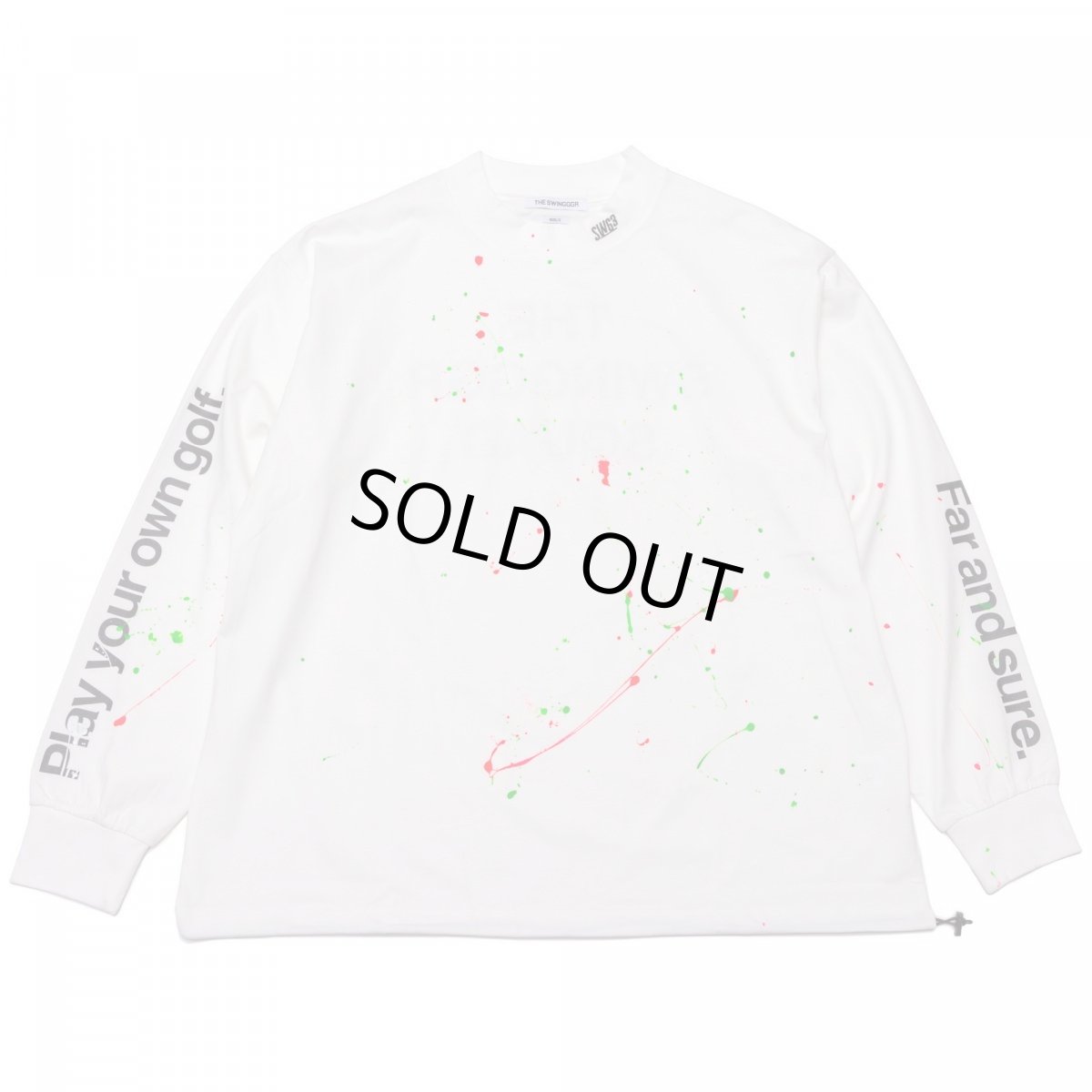 画像1: THE SWINGGGR　MOCK NECK L/TEE - B, PAINTED, WHITE (1)