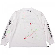 画像1: THE SWINGGGR　MOCK NECK L/TEE - B, PAINTED, WHITE (1)