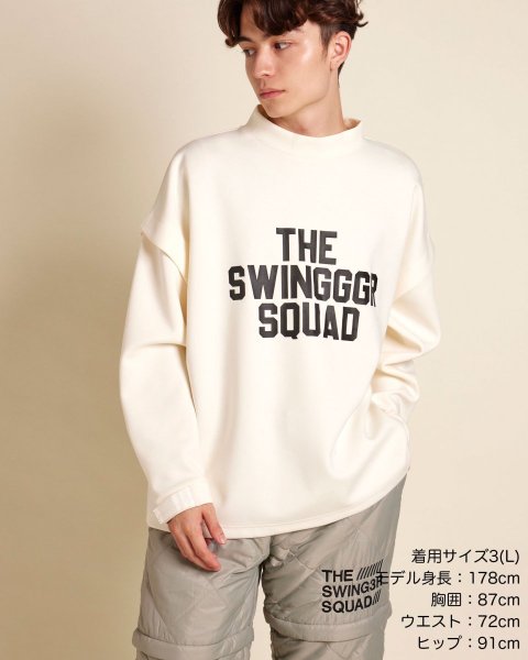 画像8: THE SWINGGGR PUNCH MOCK NECK - B, WHITE (8)