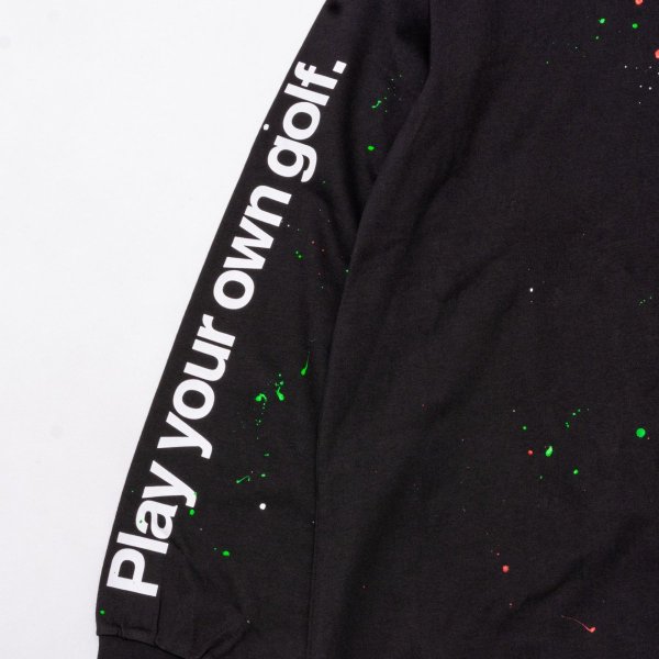 画像4: THE SWINGGGR MOCK NECK L/TEE - B, PAINTED, BLACK (4)