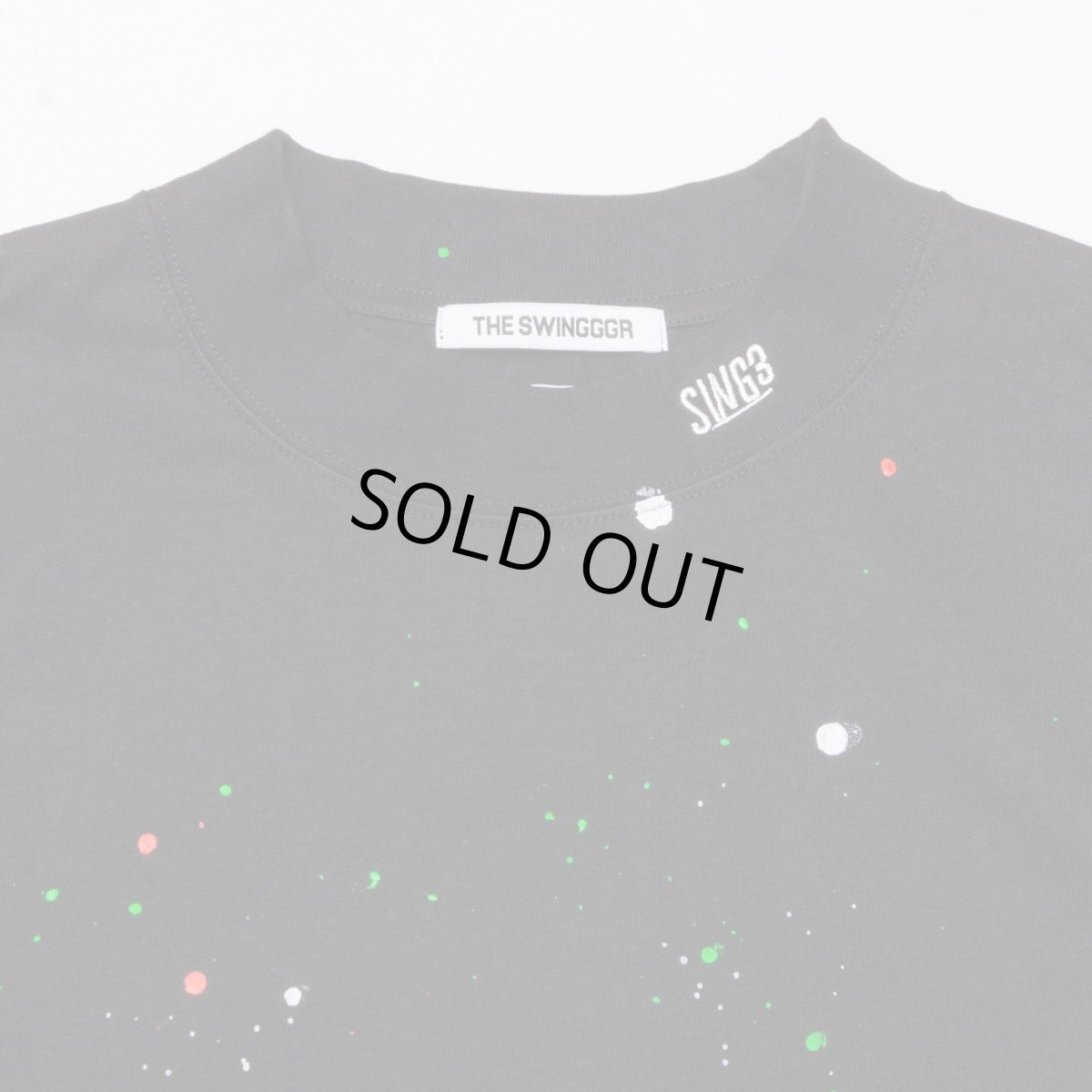画像8: THE SWINGGGR　MOCK NECK L/TEE - B, PAINTED, BLACK (8)