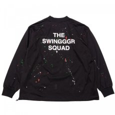 画像2: THE SWINGGGR　MOCK NECK L/TEE - B, PAINTED, BLACK (2)