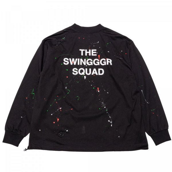 画像2: THE SWINGGGR MOCK NECK L/TEE - B, PAINTED, BLACK (2)