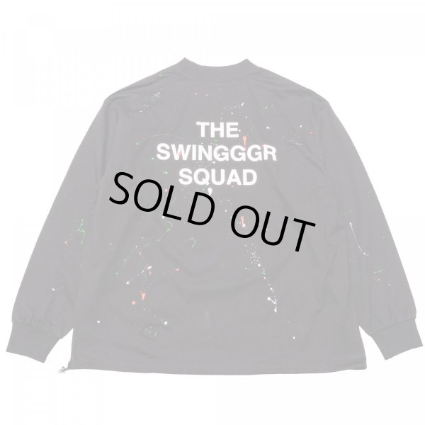 画像2: THE SWINGGGR　MOCK NECK L/TEE - B, PAINTED, BLACK (2)