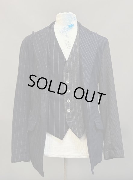 画像1: Greg Lauren MIXED PINSTRIPE OLIVER (1)