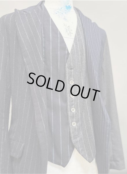 画像2: Greg Lauren MIXED PINSTRIPE OLIVER (2)