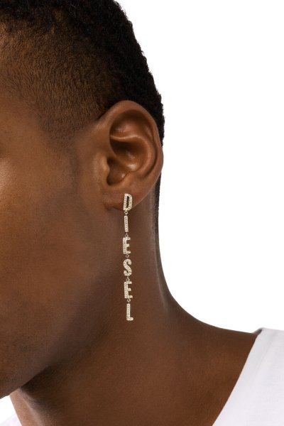 画像4: DIESEL Dx1546 Two-Tone Stainless Steel Drop Earring (4)