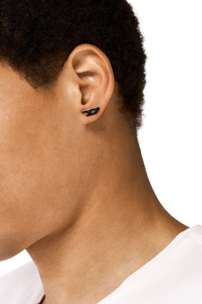 画像3: DIESEL Dx1539 Black Stainless Steel Stud Earring (3)