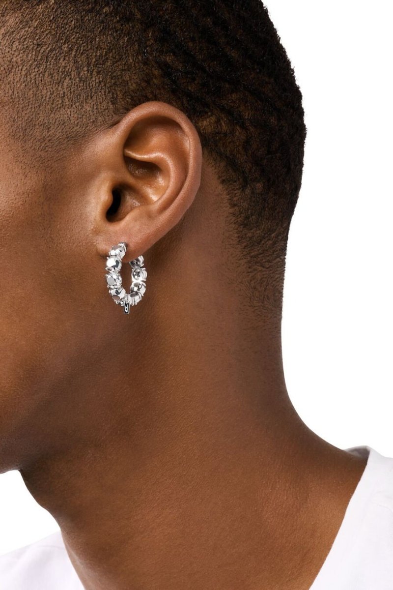 画像3: DIESEL DxDl1357  jewel Sterling Silver Hoop Earring (3)