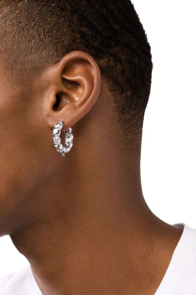 画像3: DIESEL DxDl1357  jewel Sterling Silver Hoop Earring (3)