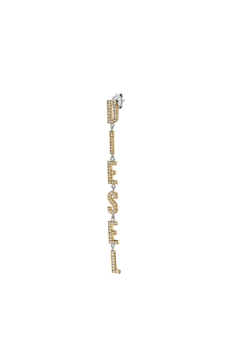 画像1: DIESEL Dx1546 Two-Tone Stainless Steel Drop Earring (1)