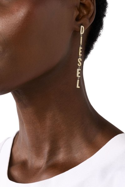 画像3: DIESEL Dx1546 Two-Tone Stainless Steel Drop Earring (3)