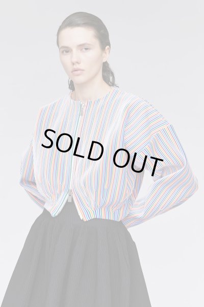 画像2: CFCL HYPHA COLLARLESS CROPPED BOMBER JACKET (2)