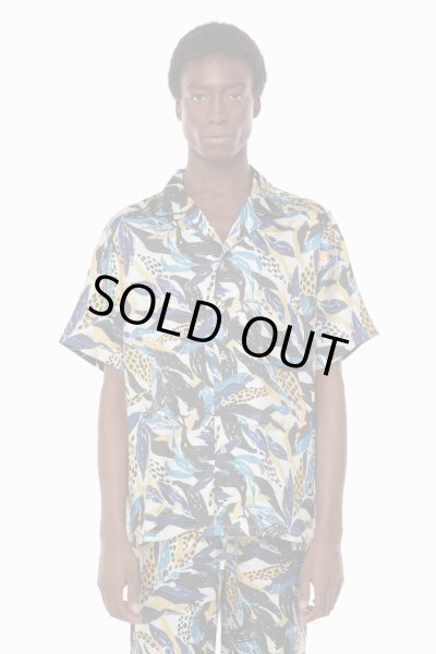 画像1: BANANATIME HAWAIIAN 2 SHIRT Seaweed Ecrublue (1)