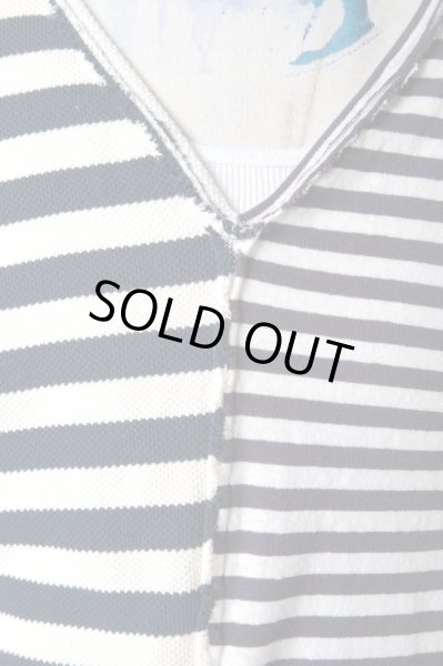 画像5: Greg Lauren SPLIT STRIPED TEE (5)