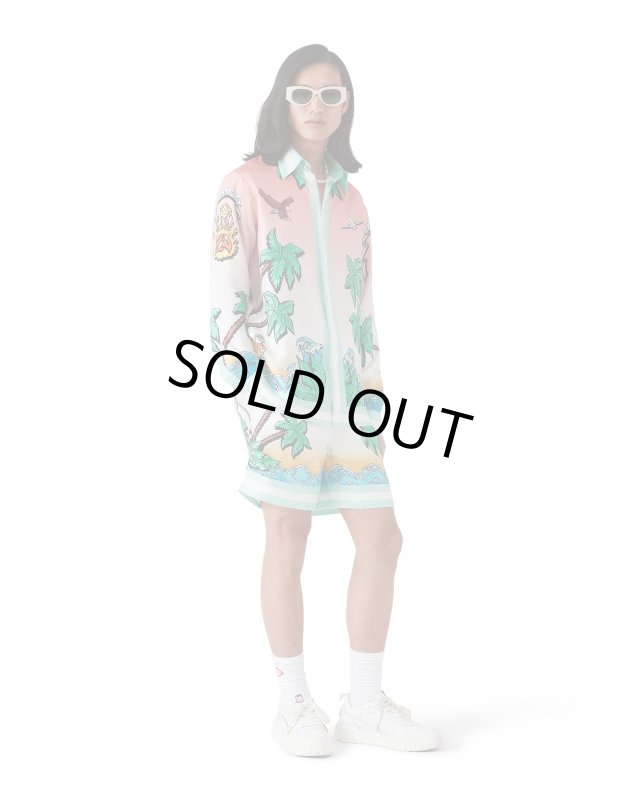 正規取扱店販売品】CASABLANCA Tennis Club Long Sleeve Silk Shirt ご