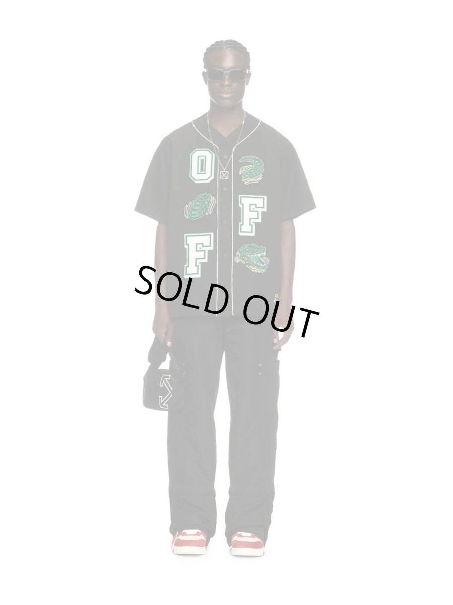 画像2: Off-White™ black crocodile baseball shirt (2)