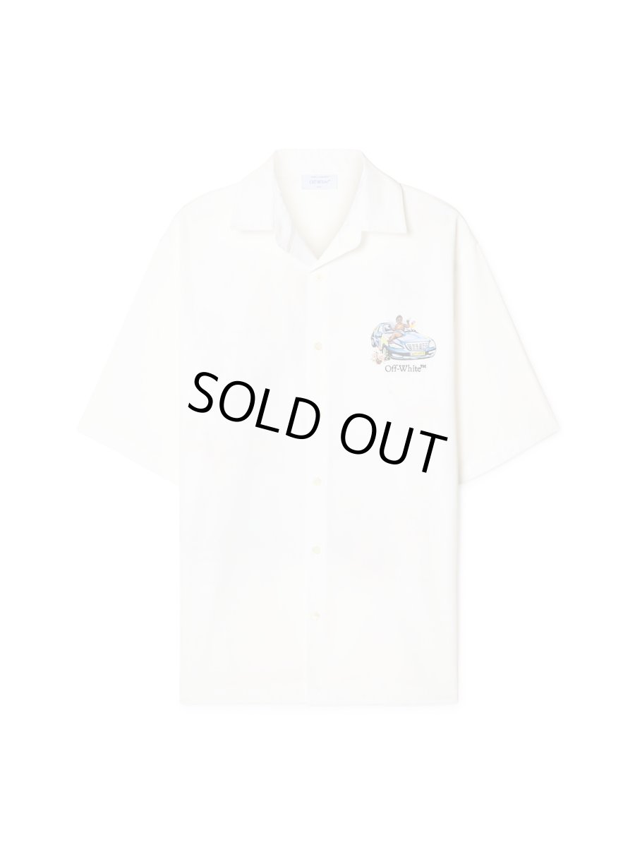画像1: Off-White™ white fresco arrow bowling shirt (1)