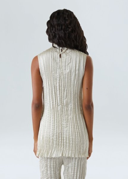 画像2: OSKLEN シワ加工サテンブラウス (2)