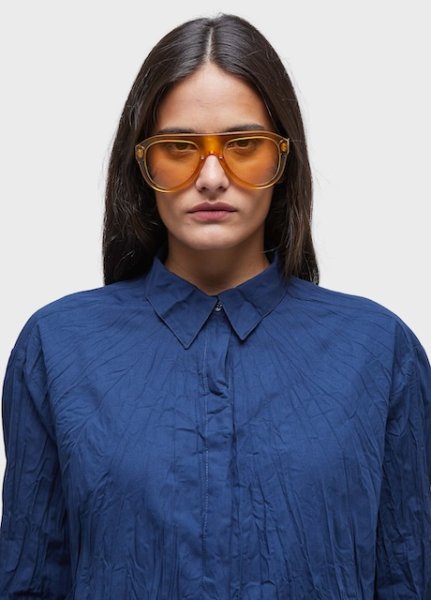 画像3: OSKLEN シワ加工トリコラインシャツ (3)