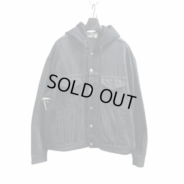 画像1: QBISM REMAKE DENIM HOODIE JACKET (1)