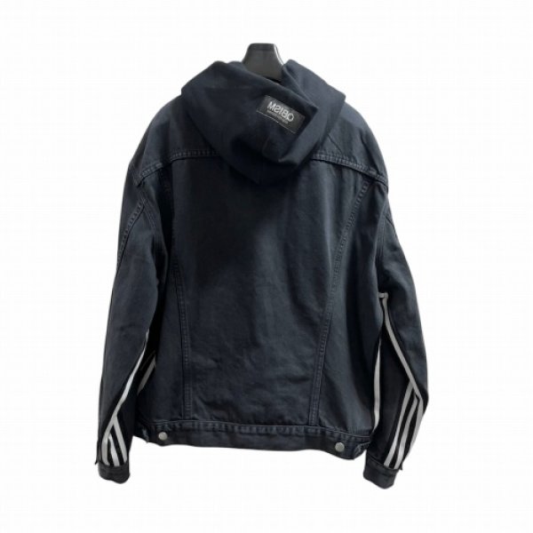 画像2: QBISM REMAKE DENIM HOODIE JACKET (2)