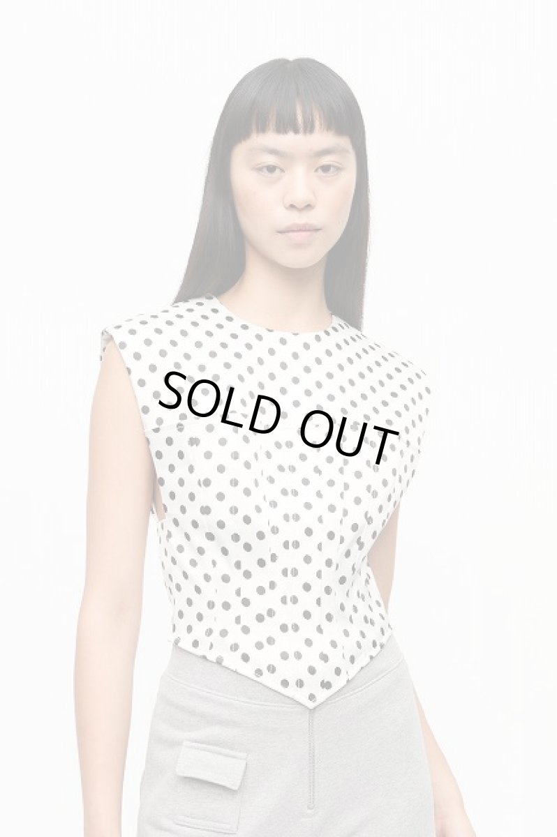 画像3: GANNI ガニー Polka-Dot Satin Corset Blouse (3)