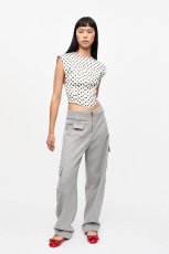画像5: GANNI ガニー Polka-Dot Satin Corset Blouse (5)