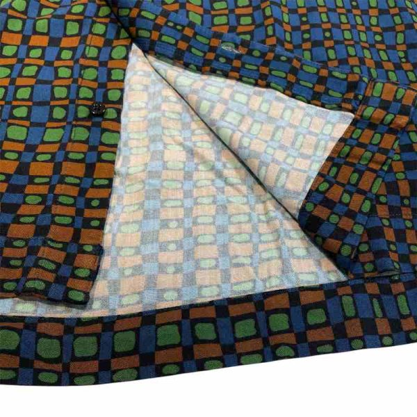 画像5: OSKLEN MEN'S オスクレン S/S GEOMETRY RAYON SHIRT ジオメトリーレーヨンシャツ (5)