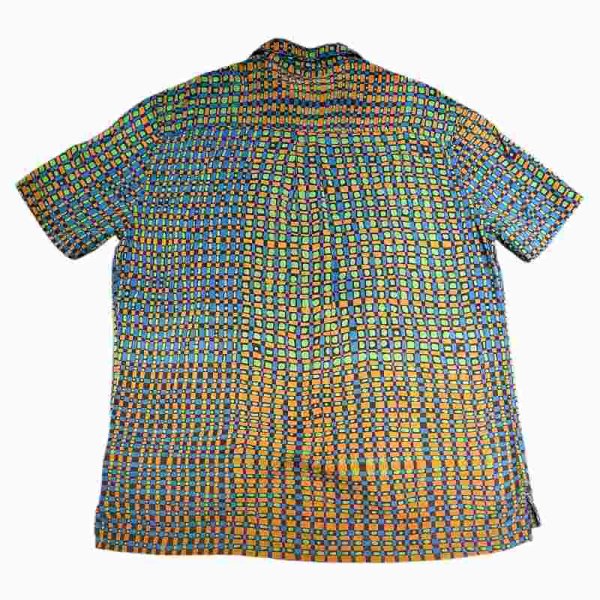 画像2: OSKLEN MEN'S オスクレン S/S GEOMETRY RAYON SHIRT ジオメトリーレーヨンシャツ (2)