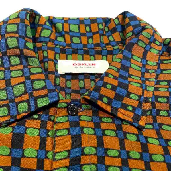 画像6: OSKLEN MEN'S オスクレン S/S GEOMETRY RAYON SHIRT ジオメトリーレーヨンシャツ (6)