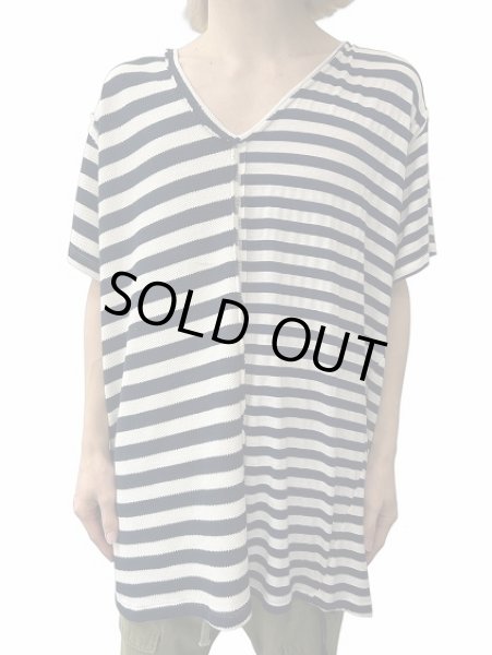 画像9: Greg Lauren SPLIT STRIPED TEE (9)