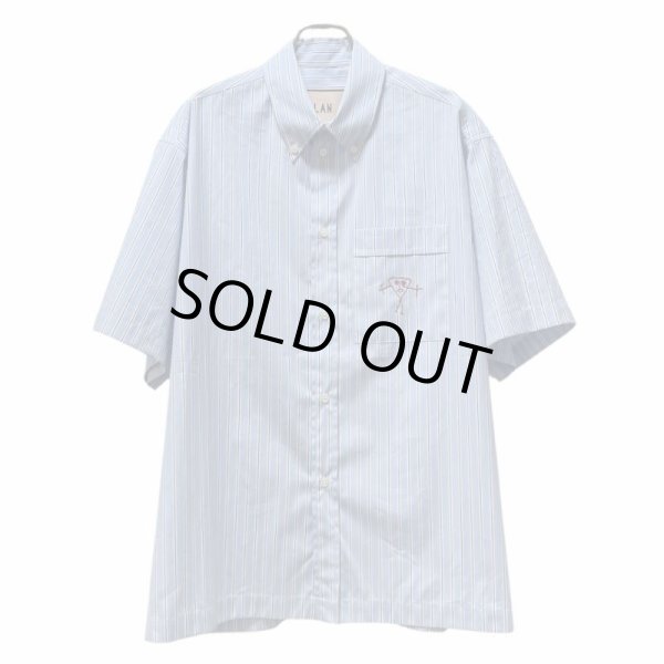 画像1: PLAN C STRIPED POPELINE S/S SHIRT (1)