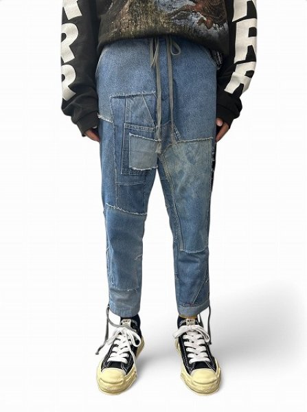 画像8: Greg Lauren MIXED DENIM TUX LOUNGE PANT (8)