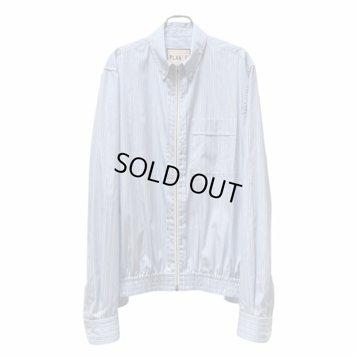 画像1: PLAN C STRIPED POPELINE L/S SHIRT (1)