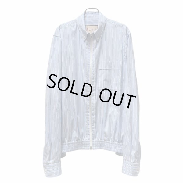 画像1: PLAN C STRIPED POPELINE L/S SHIRT (1)