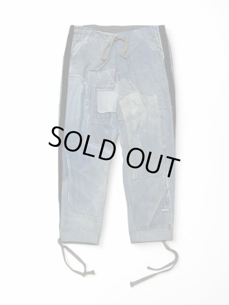 画像1: Greg Lauren MIXED DENIM TUX LOUNGE PANT (1)