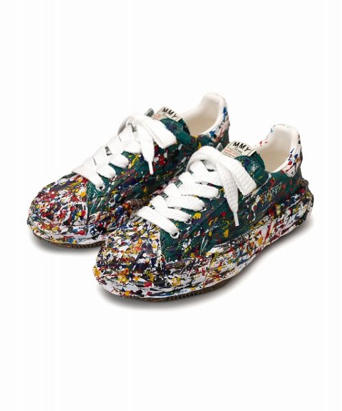 画像5: maison MIHARA YASUHIRO "BLAKEY" OG Sole Sputtering Paint Canvas Low-top Sneaker (5)