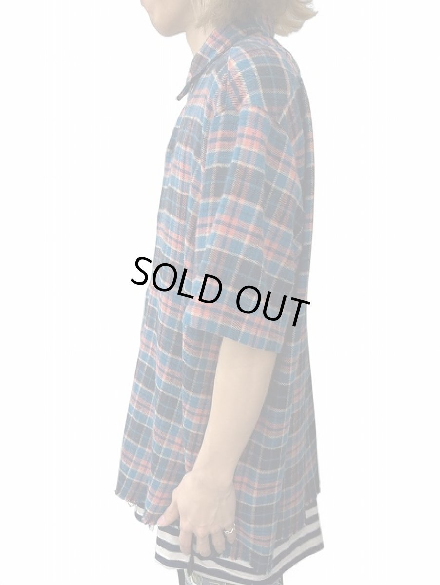 画像5: Greg Lauren Multicolor Boxy Plaid Shirt (5)