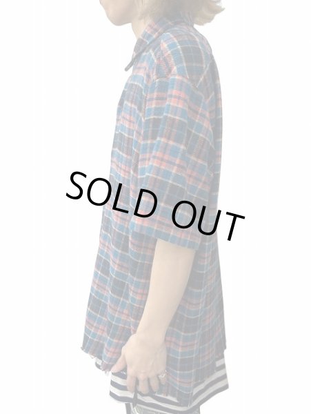 画像5: Greg Lauren Multicolor Boxy Plaid Shirt (5)