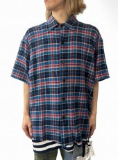 画像4: Greg Lauren Multicolor Boxy Plaid Shirt (4)