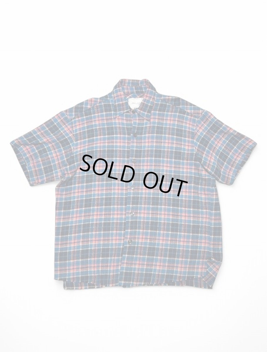 画像1: Greg Lauren Multicolor Boxy Plaid Shirt (1)