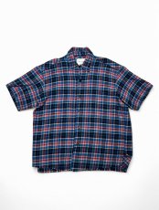 画像1: Greg Lauren Multicolor Boxy Plaid Shirt (1)