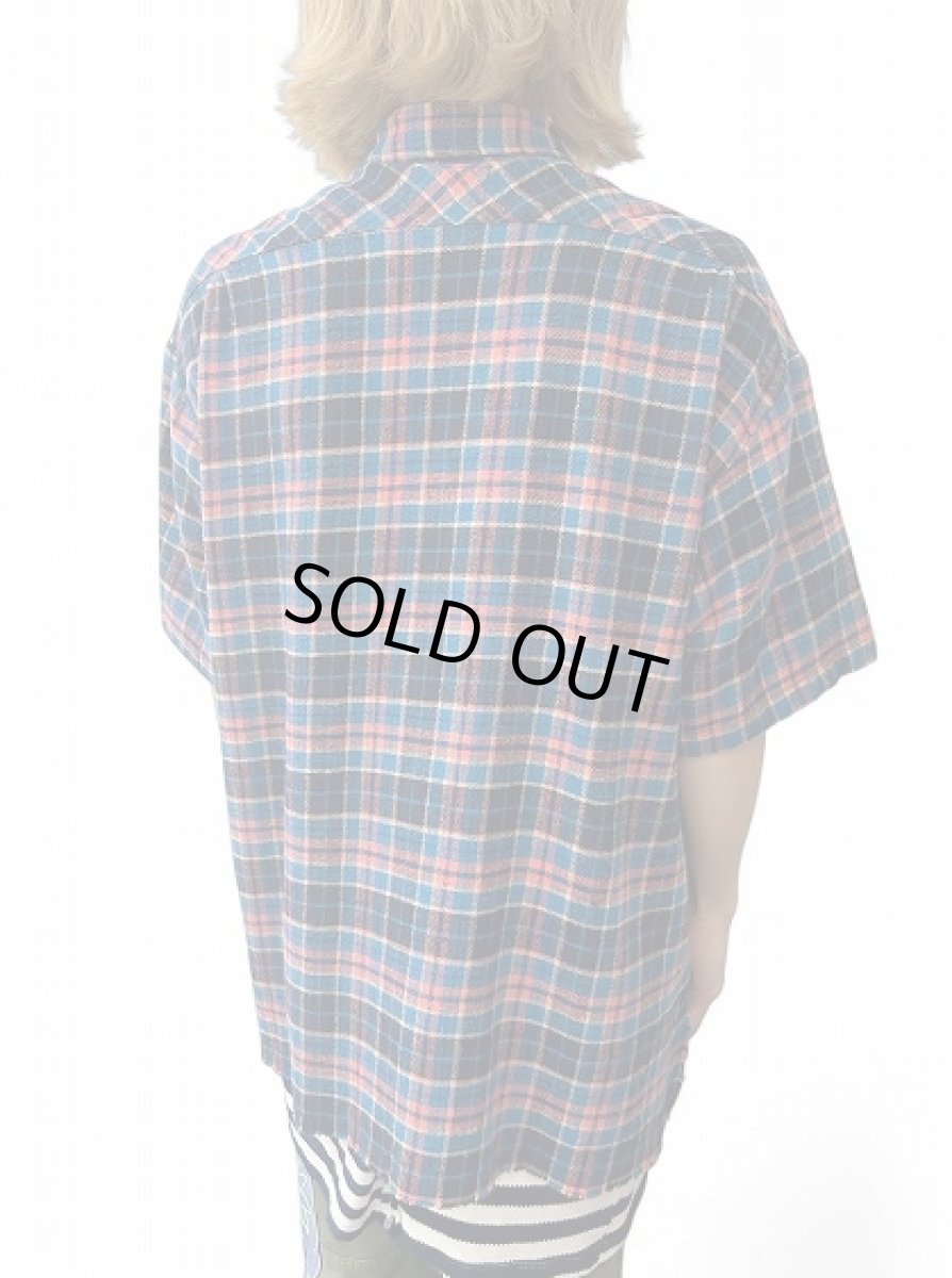 画像6: Greg Lauren Multicolor Boxy Plaid Shirt (6)