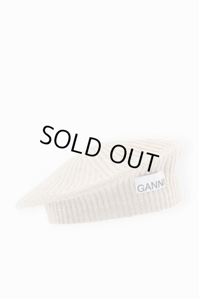 画像1: GANNI ガニー  Wool Rib Knit Beret ガニー ニットビーニー (1)