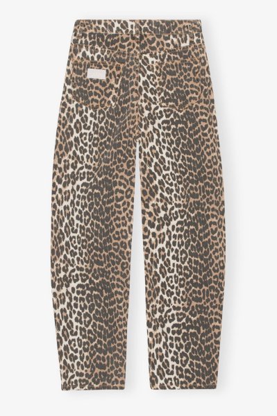 画像2: GANNI ガニー Leopard Denim Stary Jeans  (2)